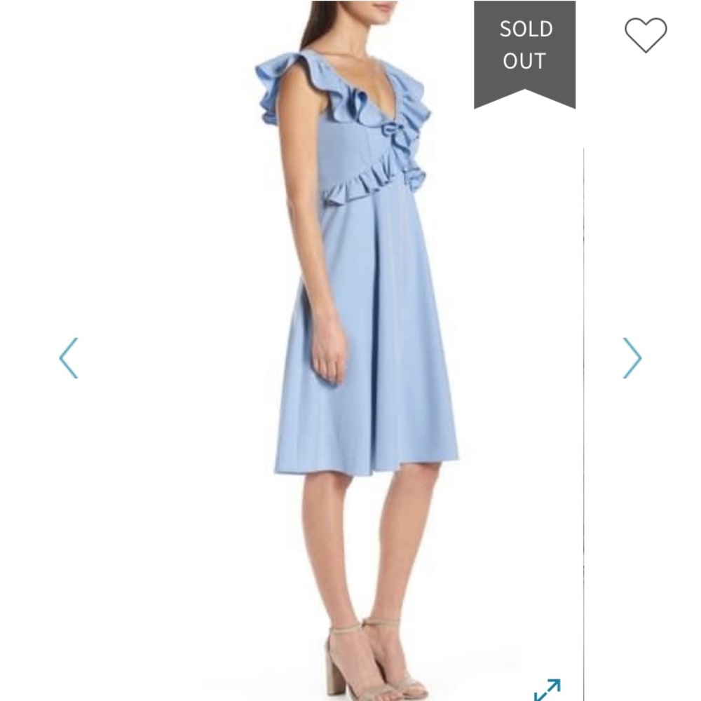 Chelsea28 Blue Ruffle Dress - Picture 3 of 9